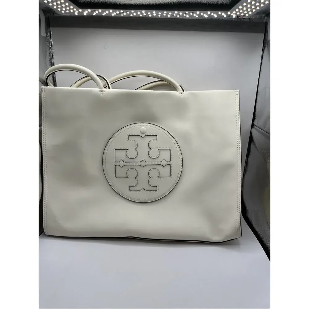 Tory Burch Ella Bio Tote Large Warm White Tote Shoulder Bag